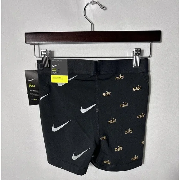 Nike Pro Shorts Womens Small Black 3 In Tight Fit Compression Training - Picture 3 of 6